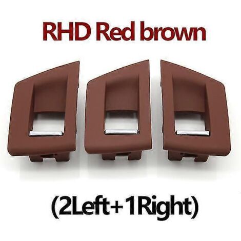 Cache de commande de lève-vitre de porte passager pour BMW Série 5 F10 F11 F18 520i 523i 525i 528i 535i - Poignées de porte intérieures - Conduite à droite - Rouge marron (1/5)