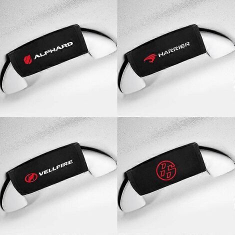 Accessoires auto neufs : housse de protection en peluche pour poignées de porte intérieures de toit (compatible Toyota 86 Harrier, Vellfire, Alphard) - Poignées de porte intérieures (lot de 2) (1/4)