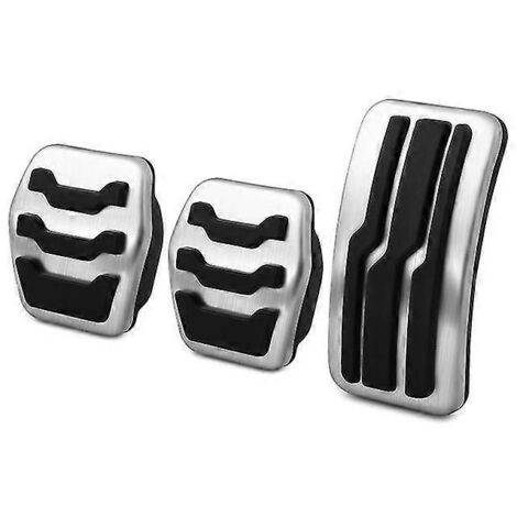 Couvre-pédales en acier inoxydable pour Ford Focus 2, 3, 4, Mk2, Mk3, Mk4, RS et ST (2005-2020) et Kuga Escape (2009-2020) - Lot de 3 (MT) (1/5)