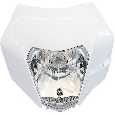 Phare Supermoto universel pour moto KTM SXF, EXC, XCF, SMR 150 à 450 cm³ enduro, dirt bike, motocross, halogène - Blanc (1/4)
