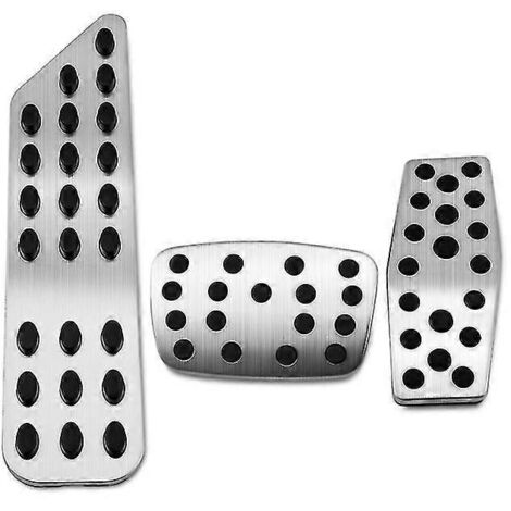 Couvre-pédales en acier inoxydable pour Chevrolet Cruze, Trax, Malibu, Opel Mokka (2013-2015), Astra J et Insignia - Jeu de 3 pédales automatiques avec clips (1/5)