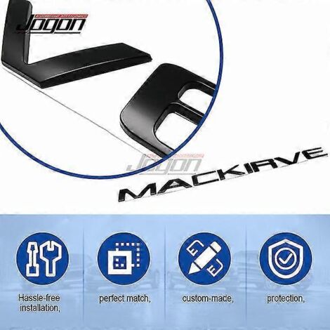 Autocollant emblème de hayon arrière chromé ABS 3D pour Ford Maverick 2022-2023, lettres et inscriptions pour coffre arrière, noir mat - Panneaux de porte intérieurs et autres éléments - Noir mat (1/5)