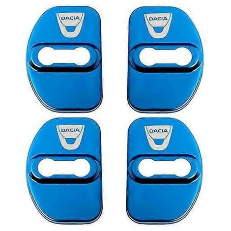 Accessoires de style automobile : cache-serrures de portières avec emblèmes pour Dacia Sandero Mk2 Stepway (lot de 4) - Protection bleue (1/5)