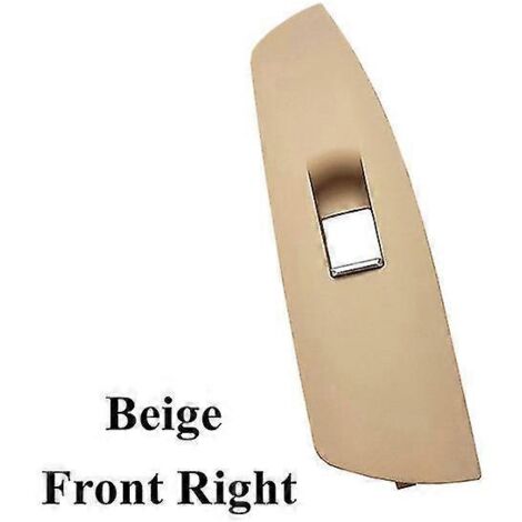 2 pièces - Cache-bouton de lève-vitre pour BMW Série 7 F01 F02 730 735 740 745 750 760 - Panneaux et pièces de porte intérieure - Avant droit, beige (1/5)