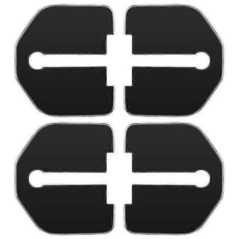 Accessoires auto - Cache de protection pour serrure de porte Volvo XC60, S40, S80, S80L et C30 - Décoration protectrice - Noir (1/5)