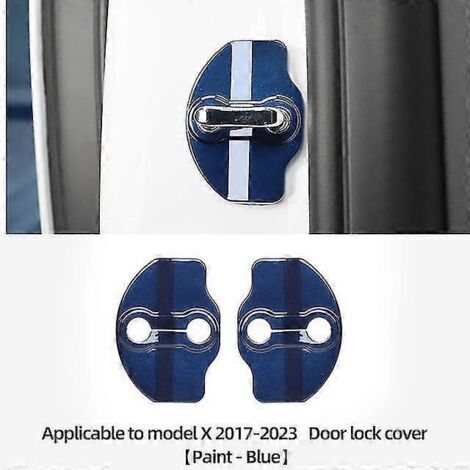 Luckeasy Kit de 8 protections de serrures de porte en ABS pour Tesla Model 3 et Model Y (2022) - MX-GA36LBLUE (1/5)