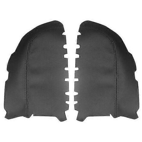 Revêtement de panneau de porte en cuir souple pour Honda Pilot 2009-2013 (2 pièces) - Garniture adhésive pour panneau d'accoudoir de porte - Intérieur des portes - Noir (1/5)