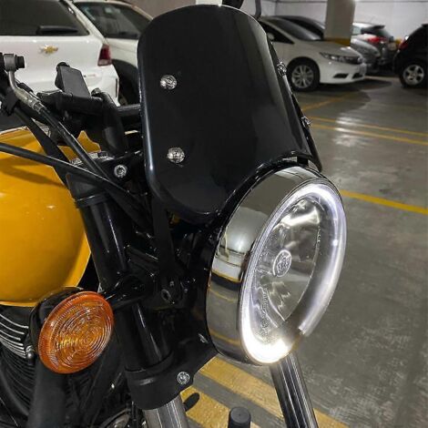 Pare-brise de moto pour Royal Enfield Meteor 350, déflecteur de vent, lentille, carénage de phare, accessoires, visière, neuf.