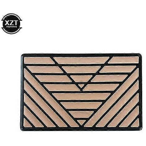 Tapis de sol universel en PVC pour voiture, 1 pièce, protection talon/pied, 25 x 15 cm, accessoires de tapis de sol pour voiture - Pédales - couleur café (1/5)