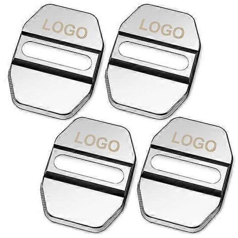 Lot de 4 protections de serrures de portières pour Mercedes-Benz AMG W212, W213, W205, W220, W210, W177, W222, W221, W202, W204, W176, GLS et GLC - Couleur : Argent (1/5)