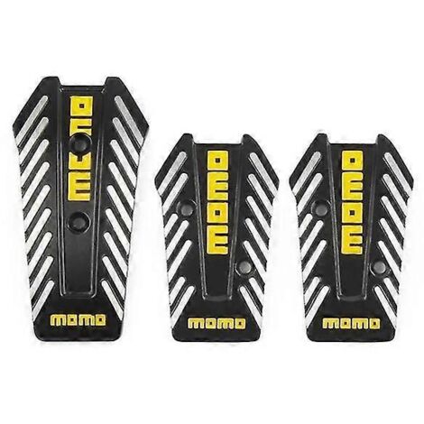 Pédales de course universelles, couvre-pédales de frein manuelles en aluminium antidérapant, accessoires de décoration intérieure pour voiture - Pédales - noires (1/5)