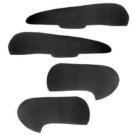 Pour Ford Focus 2005-2008 : 4 pièces de garnitures intérieures de porte en similicuir microfibre pour poignées, accoudoirs et panneaux de porte (noir). (1/5)
