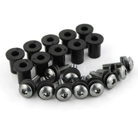 Accessoires universels pour moto BMW, Ducati et Aprilia : pare-brise, déflecteurs d'air, kit de vis en aluminium et titane M416. (1/5)