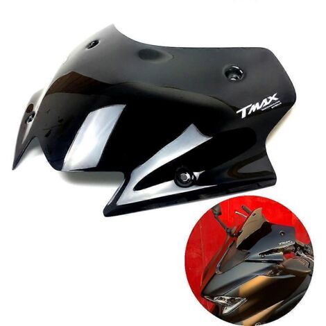 Accessoires moto - Pare-brise bulle noir - Déflecteur de vent pour Yamaha Tmax530 Tmax 530 2017 2018 2019 2020-- (1/5)