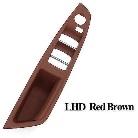 Cache de poignée de porte intérieure côté conducteur (LHD/RHD) pour BMW Série 5 F10 F11 F18 520 523 525 528 530 - Noir, beige, gris, rouge, marron (1/5)