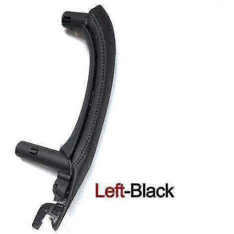 Poignée de porte intérieure gauche/droite avec revêtement en cuir pour BMW X3 X4 F25 F26 (2010-2016) - Noir (1/5)