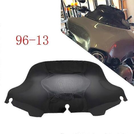 Pare-brise de moto en plastique ABS noir de 8 pouces pour Harley Touring Electra Glide FLHT FLHTC FLHX 1996-2013 (1/5)