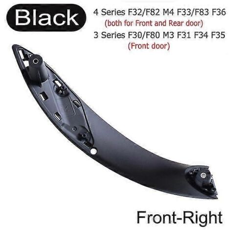 Poignée de porte intérieure avant droite noire pour BMW Série 3 F30 F80 F31 F32 F33 F34 F35 F36 (2013-2018) - Accessoires auto - Poignée de porte intérieure noire (1/5)