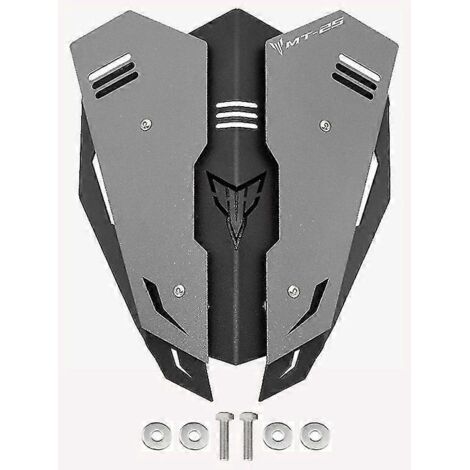 Kit de déflecteur de pare-brise en aluminium Mtkracing compatible avec les modèles Yamaha MT-03 (2021-2022) et MT-25 (MT-25) - Titane (1/5)