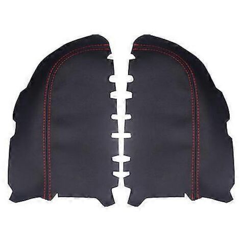 Revêtement de panneau de porte en cuir souple pour Honda Pilot 2009-2013 (2 pièces) - Garniture adhésive pour panneau d'accoudoir de porte - Intérieur des portes - Noir et rouge (1/5)
