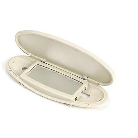 Pare-soleil pour BMW Mini Cooper S One JCW R55 R56 R57 R59 R60 (2007-2014) - Couvercle de miroir de maquillage avec ampoule intégrée --beige (sans capuchon d'ampoule) (1/5)