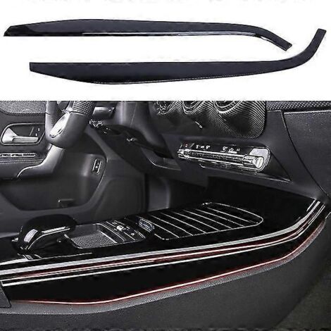 Garniture latérale de panneau de console centrale de voiture noir brillant (2 pièces) pour Mercedes-Benz Classe A W177 CLA C118 2019-2020 - Panneaux et pièces de porte intérieures (1/5)