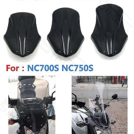 Déflecteurs de vent gris transparents pour pare-brise de moto Honda NC700S/NC750S/NC 700/750 S (2012-2018) - 400 mm (1/5)