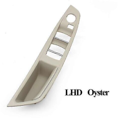 Cache de poignée de porte intérieure côté conducteur (LHD/RHD) pour BMW Série 5 F10 F11 F18 520 523 525 528 530 - Noir, beige, gris, rouge, marron - Couleur : Oyster (1/5)