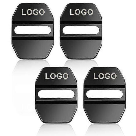 Lot de 4 protections de serrures de portières pour Mercedes-Benz AMG W212, W213, W205, W220, W210, W177, W222, W221, W202, W204, W176, GLS et GLC - Noir (1/5)