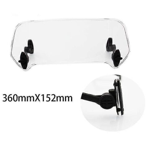 Déflecteur de pare-brise universel réglable à clipser pour motos BMW, Honda, Suzuki, Yamaha et Kawasaki - transparent et grand (1/5)