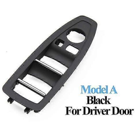 Cache de panneau de commande de lève-vitre intérieur noir beige carbone pour BMW Série 1, 3 et 4 (F20, F30, F31, F34, F35, F36) - Porte conducteur - Noir (1/5)