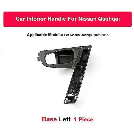 Cache de poignée de porte intérieure pour Nissan Qashqai J10 (2008-2015) - Argent, Noir, Fibre de carbone - Base L (1/5)