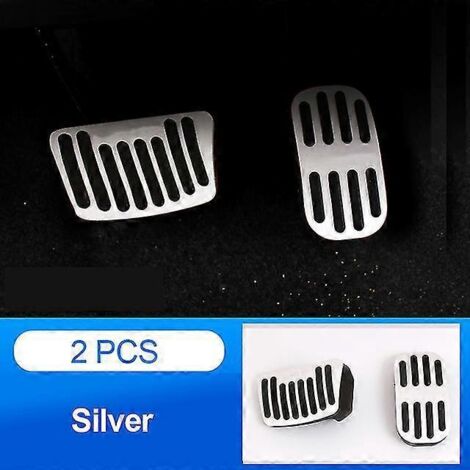 Repose-pieds, pédales d'accélérateur et de frein en aluminium pour Toyota C, HR, AX10 et AX50 (2016-2022) - Accessoires - Lot de 2 pièces argentées (1/5)