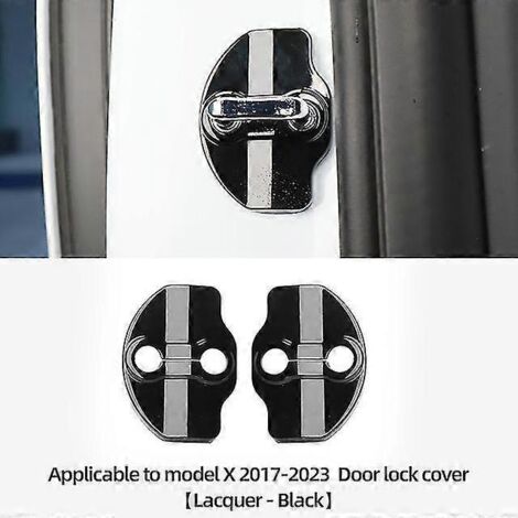 Luckeasy Kit de 8 protections de serrures de porte en ABS pour Tesla Model 3 et Model Y (2022) - MX-GA36LBLACK (1/5)