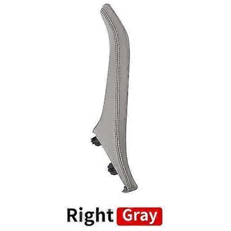 Poignée de porte intérieure droite en cuir pour BMW Série 5 F10 F11 (réf. 51417225852) - Gris (1/5)
