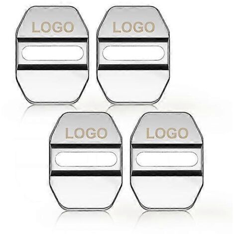 Lot de 4 protections de serrures de portières pour Mercedes-Benz AMG W212, W213, W205, W220, W210, W177, W222, W221, W202, W204, W176, GLS et GLC - Couleur : Argent (1/5)