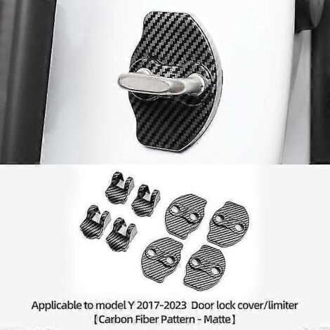 Kit de 8 protections de serrures de porte Luckeasy pour Tesla Model 3 et Model Y (2022) - ABS - Référence : MY-GA21LCF (1/5)