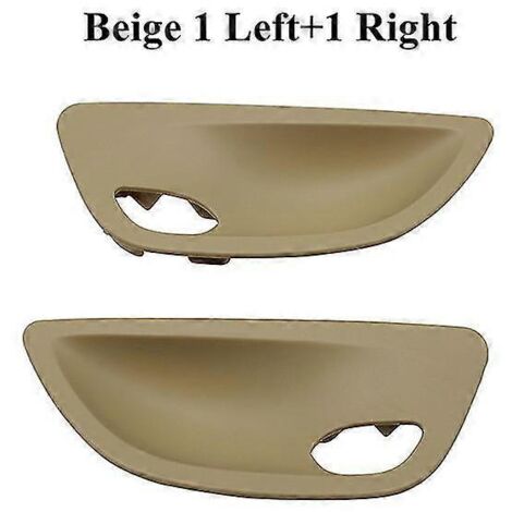 Poignées de porte intérieures gauche et droite pour BMW Série 5 F10 F11 F18 (2010-2017), couleur noir et beige - Paire (1/5)