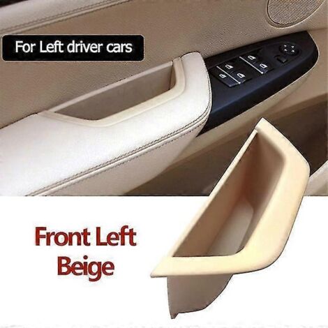 Poignée de porte intérieure gauche (côté conducteur) avec revêtement en cuir beige - Kit de remplacement pour BMW X3 X4 F25 F26 (2010-2016) (1/5)