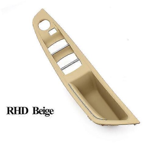 Cache de poignée de porte intérieure côté conducteur (LH/RH) pour BMW Série 5 F10 F11 F18 520 523 525 528 530 - Noir, beige, gris, rouge, marron - Beige (1/5)