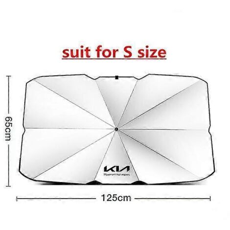 Pare-soleil de pare-brise type parapluie pour voiture, protection solaire et isolation thermique pour vitres de voiture Kia EV6 Soul Seltos - Visières solaires - Taille S (1/5)