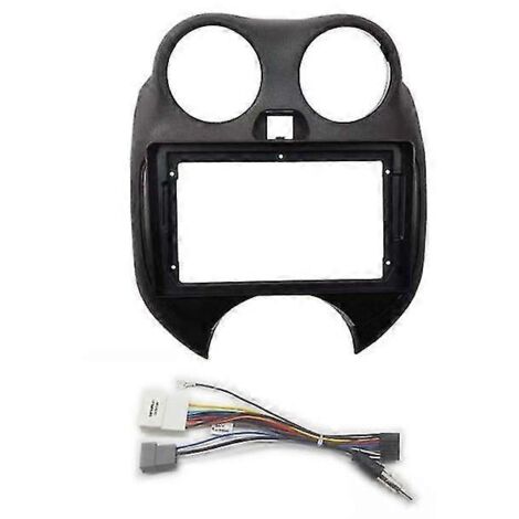 Façade d'autoradio pour Nissan Micra/march (K13) 2010-2013 - Kit cadre de panneau de tableau de bord - Accessoires auto - Cadre de navigation de haute qualité - Panneaux de porte intérieurs - AVEC CÂB (1/5)