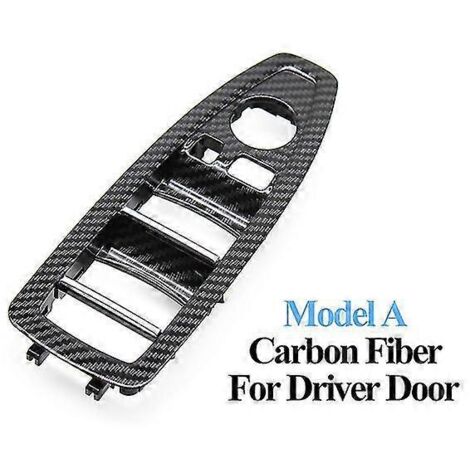 Panneau de commande de lève-vitre intérieur de porte intérieure en carbone noir beige et carbone pour BMW Série 1, 3 et 4 (F20, F30, F31, F34, F35, F36) - Porte conducteur (carbone) (1/5)