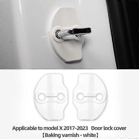 Luckeasy Kit de 8 protections de serrures de porte en ABS pour Tesla Model 3 et Model Y (2022) - MX-GA36LWHITE (1/5)