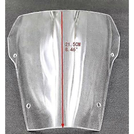 Pare-brise moto XT660/XT660R (2004-2006) surélevé de 10/15 cm avec visière solaire, tableau de bord et protection anti-poussière. (1/5)
