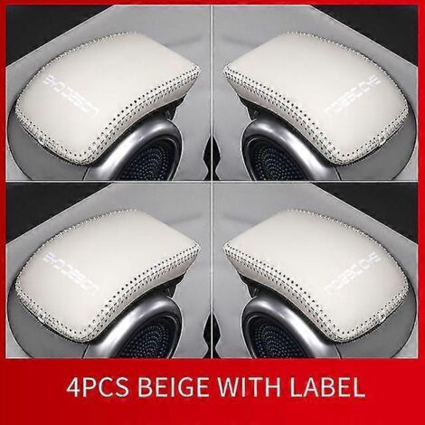Poignées de porte de protection en cuir, accessoires modifiés pour Atto 3 Byd Yuan Plus Ev - Poignées de porte intérieures - Lot de 4, beige (1/5)