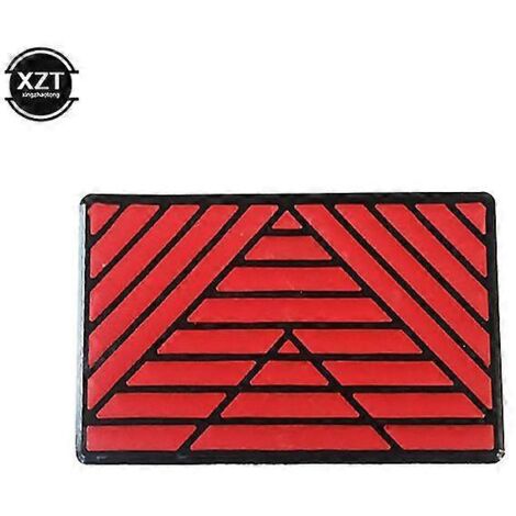 Tapis de sol universel en PVC pour voiture, 1 pièce, protection talon/pied, 25 x 15 cm, rouge. Accessoires pour tapis de sol de voiture. (1/5)