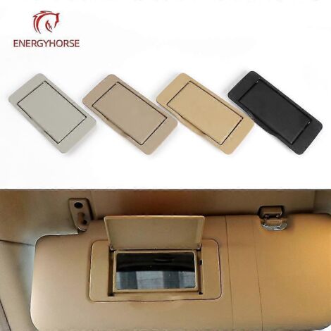 Pare-soleil pour Mercedes W203, miroir de courtoisie, cache maquillage et cosmétiques, coloris noir, gris, jaune, beige. Compatible avec Benz Classe C A2038102110 - Pare-soleil - Gris droit (1/5)