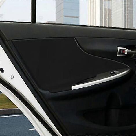 Pour Toyota Corolla 2007-2013 : 4 pièces de housses de protection en cuir microfibre pour poignées de porte intérieures (panneaux et garnitures) – Noir (1/5)