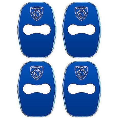 Lot de 4 caches de serrure de porte en acier inoxydable pour Peugeot 208, 3008, 407, 508, 206, 308 et 307 (accessoires auto - style - bleu) (1/5)